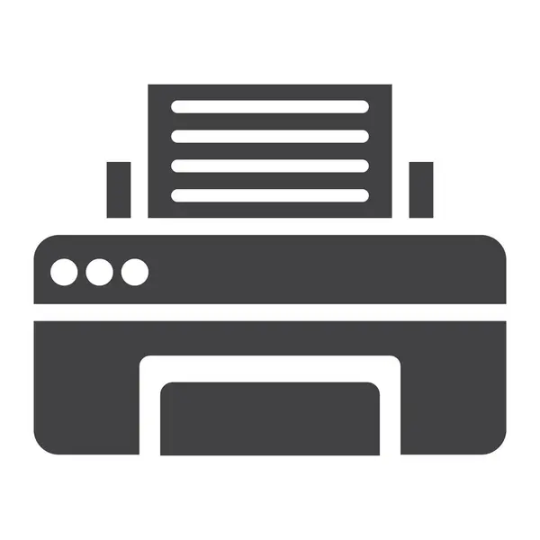Drucker solides Symbol, Fax und Büro, Vektor — Stockvektor