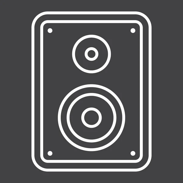 Audio Monitor icono de línea, sonido y altavoz — Archivo Imágenes Vectoriales