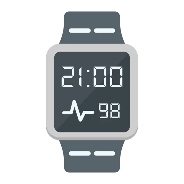 Reloj inteligente icono plano, gadget y dispositivo — Vector de stock