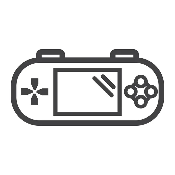 Handheld-Spielkonsole Zeilensymbol, Controller — Stockvektor