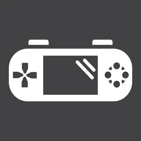 Handheld-Spielkonsole solides Symbol, Controller — Stockvektor