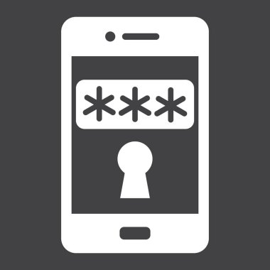 Mobil güvenlik sağlam simgesi, güvenlik smartphone