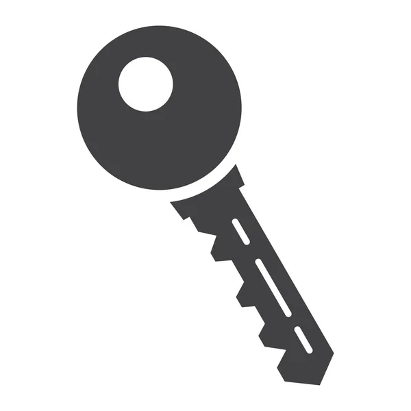 Solide sleutelpictogram, beveiliging en wachtwoorden — Stockvector
