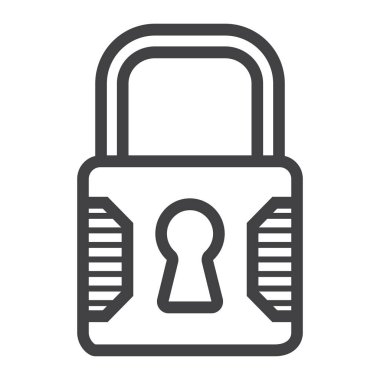 Asma kilit satırı simgesi, güvenlik ve kilit