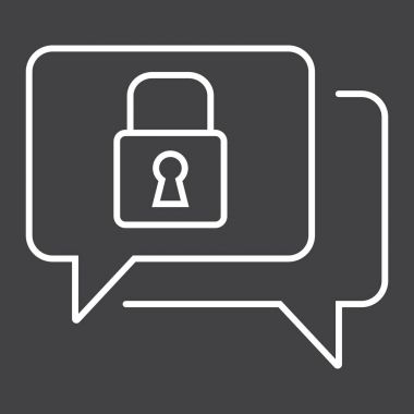 Şifreli mesajlar satırı simgesi, güvenlik