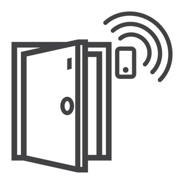 Kapı sensör satırı simgesi, güvenlik ve alarm