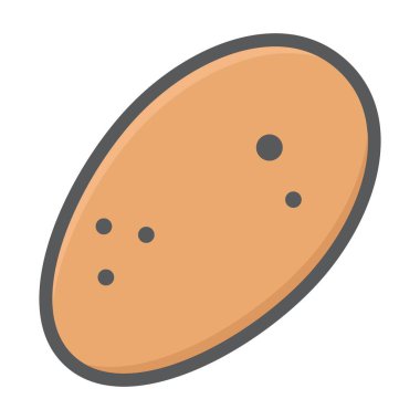 Patates renkli satırı simgesi, bitkisel ve diyet