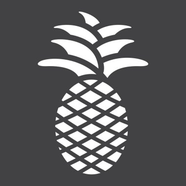 Ananas katı simgesi, meyve ve tropikal