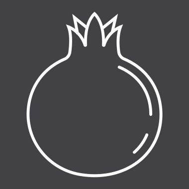 Nar satırı simgesi, meyve ve garnet