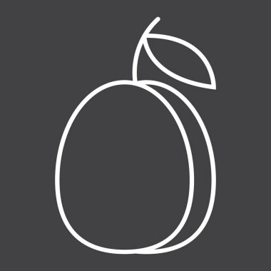 Erik satırı simgesi, meyve ve diyet, vektör grafikleri