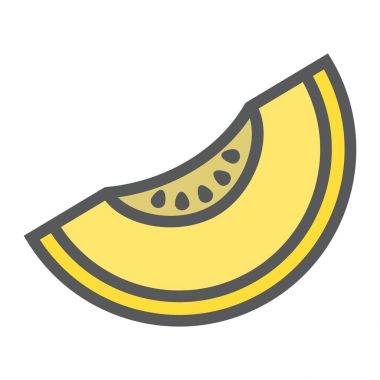 Kavun satırı simgesi, meyve ve diyet, vektör grafikleri