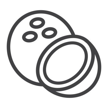 Hindistan cevizi satırı simgesi, meyve ve tropikal