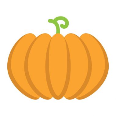 Pumpkin flat icon, fruit and vegetable clipart