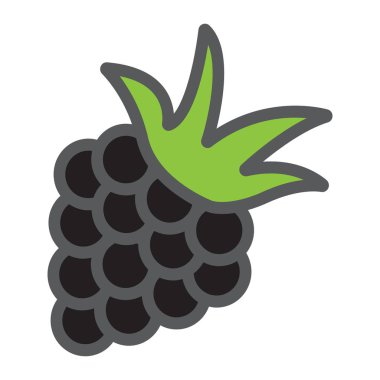 BlackBerry satırı simgesi, meyve ve diyet,