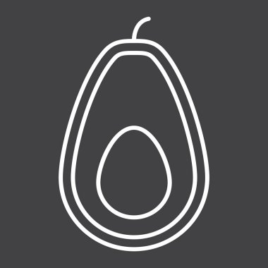 Avokado satırı simgesi, meyve ve tropikal