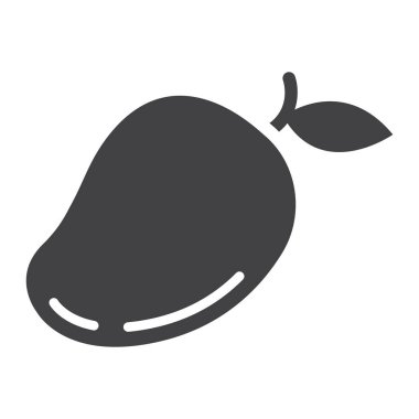 Mango katı simgesi, meyve ve tropikal