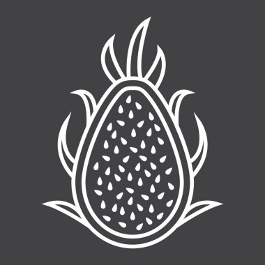 Pitaya satırı simgesi, dragon meyve ve tropikal