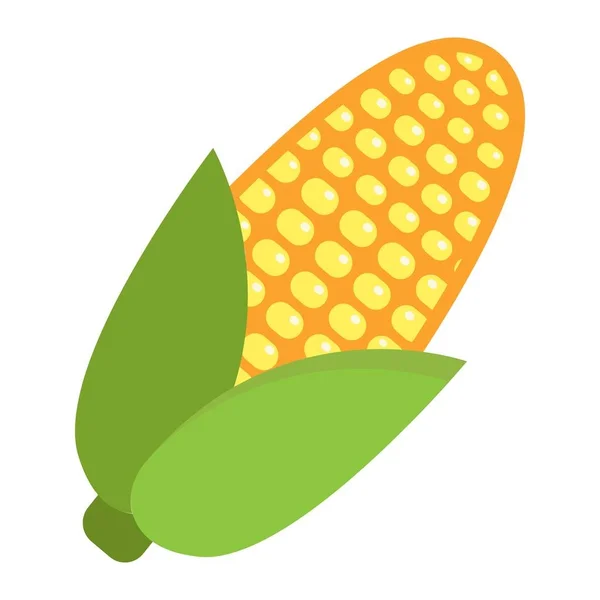 Płaskie ikona kukurydzy, warzyw i mazie — Wektor stockowy