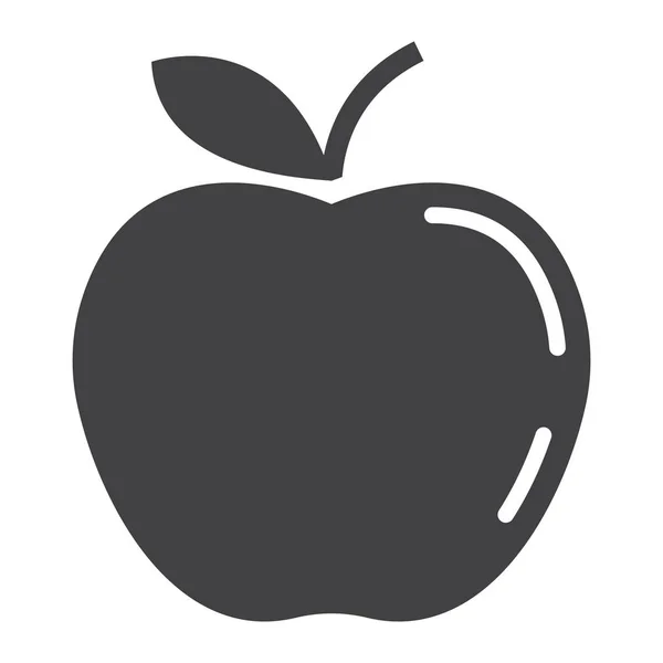 Apple solid icon, Obst und Ernährung, Vektorgrafik — Stockvektor