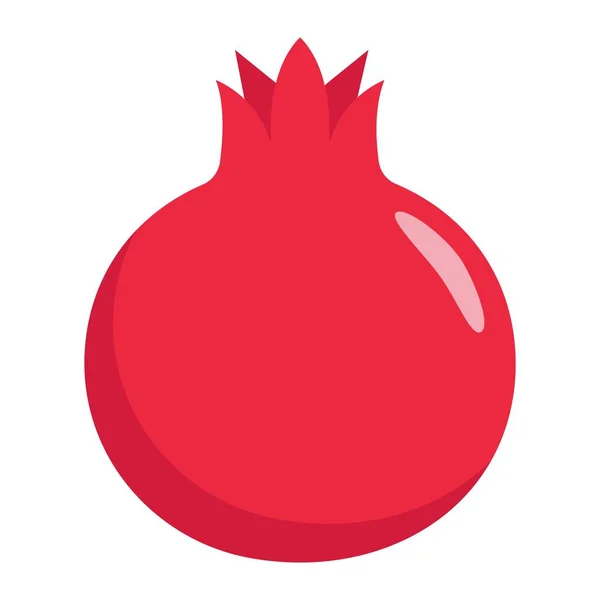 Płaskie ikonę granatu, owoców i granat — Wektor stockowy