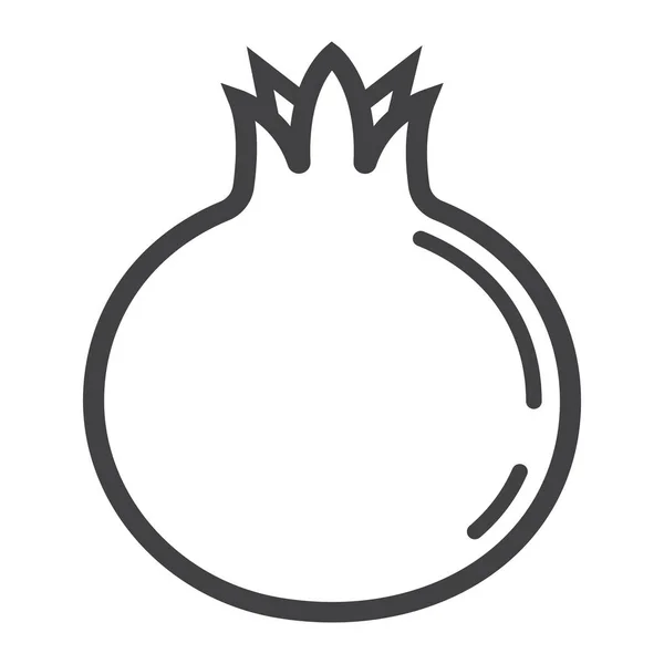Granatäpple ikon, frukt och garnet — Stock vektor