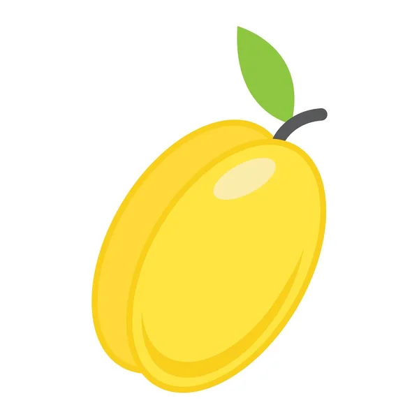 Абрикосова плоска ікона, фрукти та дієта — стоковий вектор