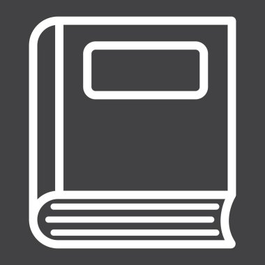 Kitap satırı simgesi, eğitim ve okul