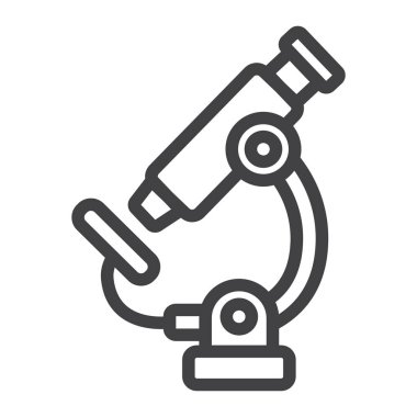 Mikroskop satırı simgesi, eğitim ve bilim