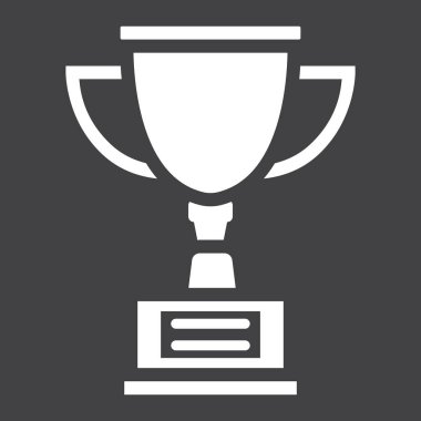 Trophy Kupası katı simgesi, kazanan ve ödül