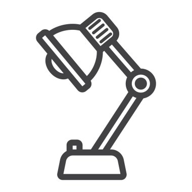 Resepsiyon lambası satırı simgesi, ampul ve ışık