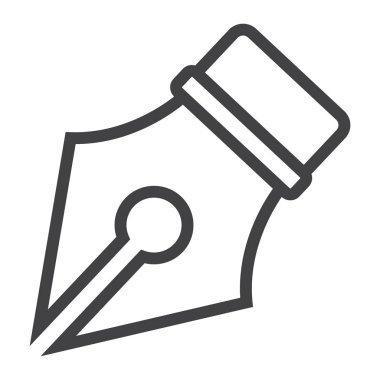 Dolma kalem satırı simgesi, eğitim ve mürekkep