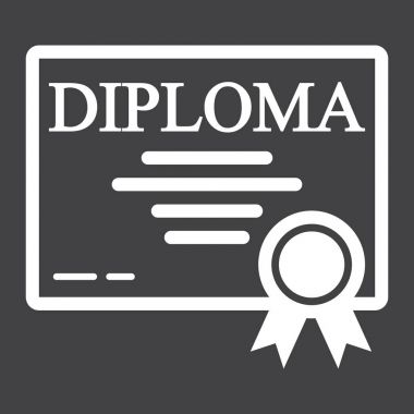 Diploma satırı simgesi, eğitim ve sertifika