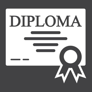 Diploma katı simgesi, eğitim ve sertifika
