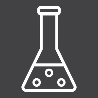 Kimya satırı simgesi, laboratuvar ve test tüpü