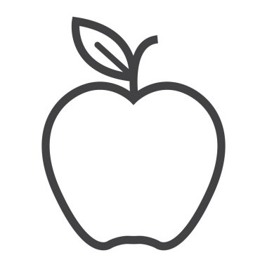 Apple satırı simgesi, gıda ve meyve, vektör grafikleri