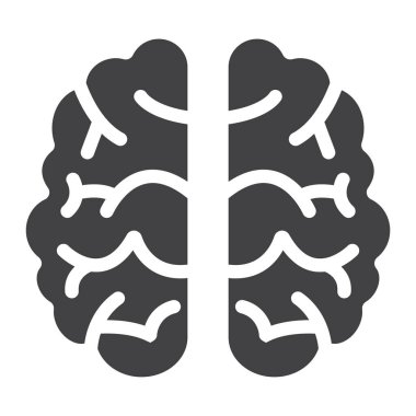 Beyin sağlam simgesi, beyin fırtınası ve fikir