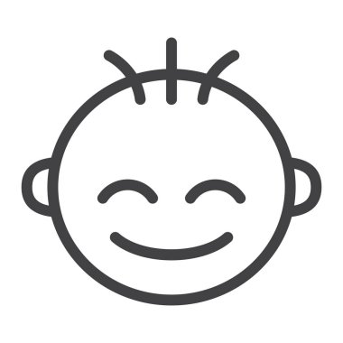 Bebek çocuk satırı simgesi, çocuk ve bebek