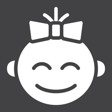 Bebek kız sağlam simgesi, çocuk ve bebek