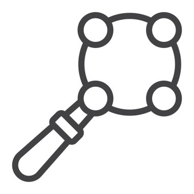 Bebek çıngırağı oyuncak satırı simgesi, çocuk ve sallamak