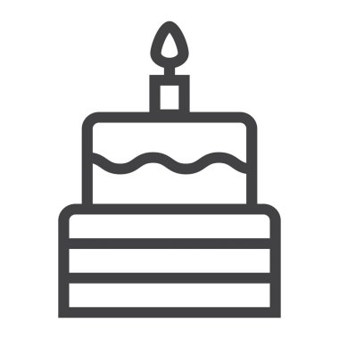 Doğum günü pastası simgesi, tatlı satır ve tatil