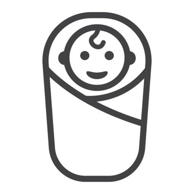 Bebek doğum satırı simgesi, çocuk ve yenidoğan