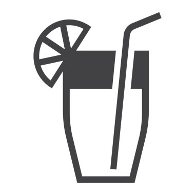 Kokteyl katı simgesi, yiyecek ve içecek