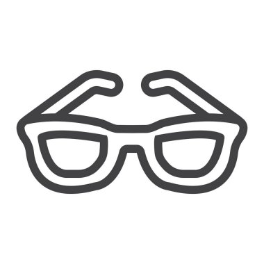 Güneş gözlüğü hattı simgesi, seyahat ve Turizm