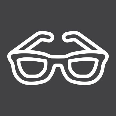 Güneş gözlüğü hattı simgesi, seyahat ve Turizm