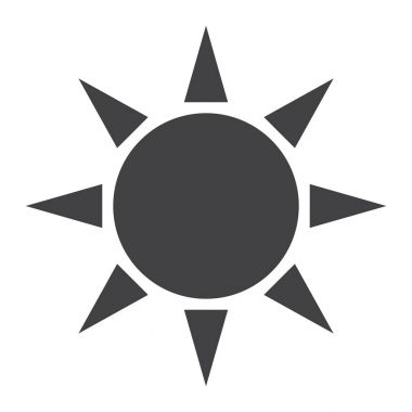 Güneş katı simgesi, hava ve güneş ışığı