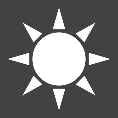 Güneş katı simgesi, hava ve güneş ışığı