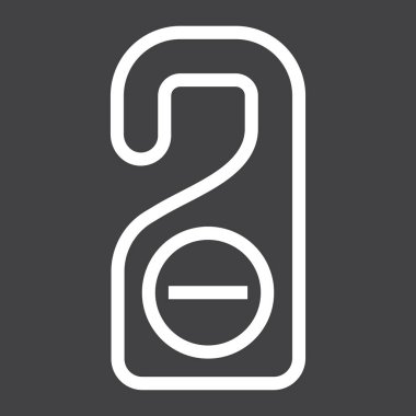 Kapı askı etiket satırı simgesi rahatsız değil, seyahat