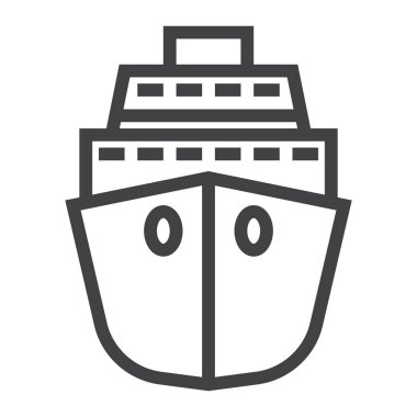 Cruise line simgesi, seyahat ve Turizm