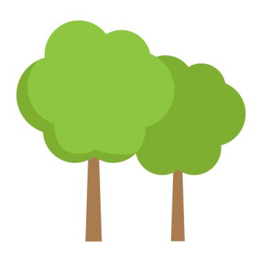 Orman düz simgesi, seyahat ve doğa