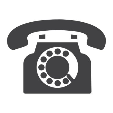 Vintage telefon sağlam simgesi, Web sitesi ve bize başvurun